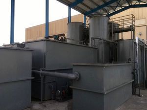 Planta de tratamiento de aguas residuales para el reciclaje plástico